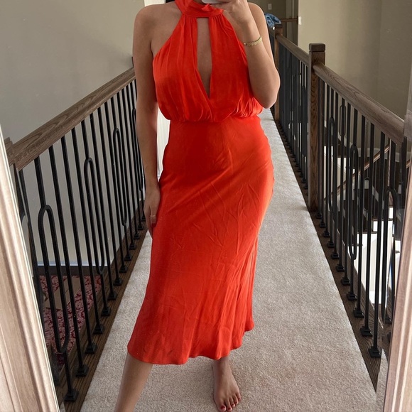 ZARA Satin Effect Halter Dress - Picture 10 of 11